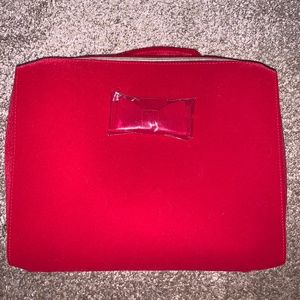 Red Crushed Velvet Makeup Carrier